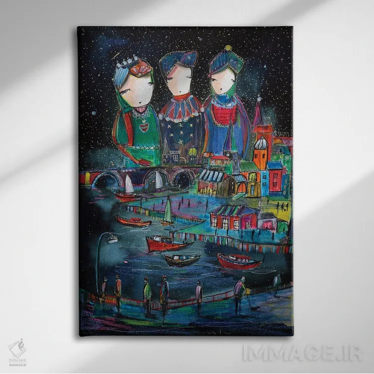 تابلو دکوراتیو نگهبانان اثر پاتریس دزیله - نمای روبهرو روی دیوار