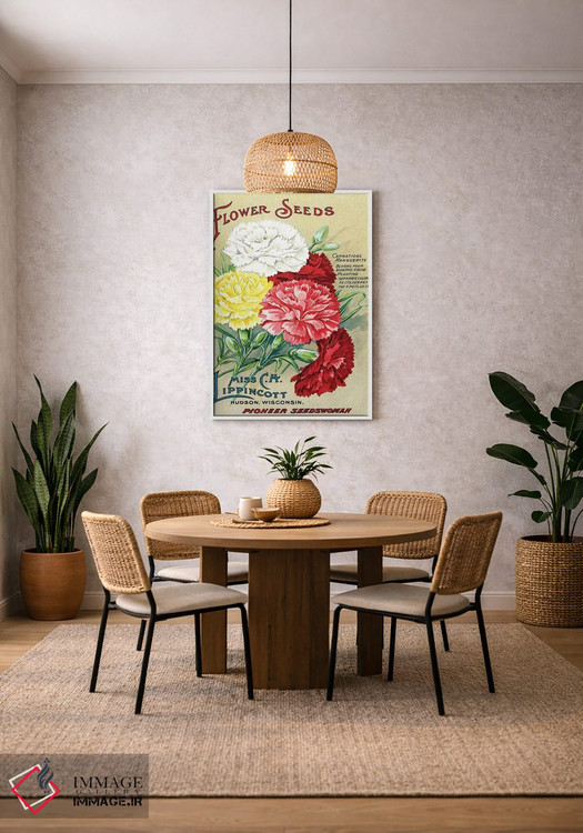 تابلو دکوراتیو بذر گل میخک مارگریت، از کتابخانه باغبانی آندرسن اثر پیدیکس - D3W