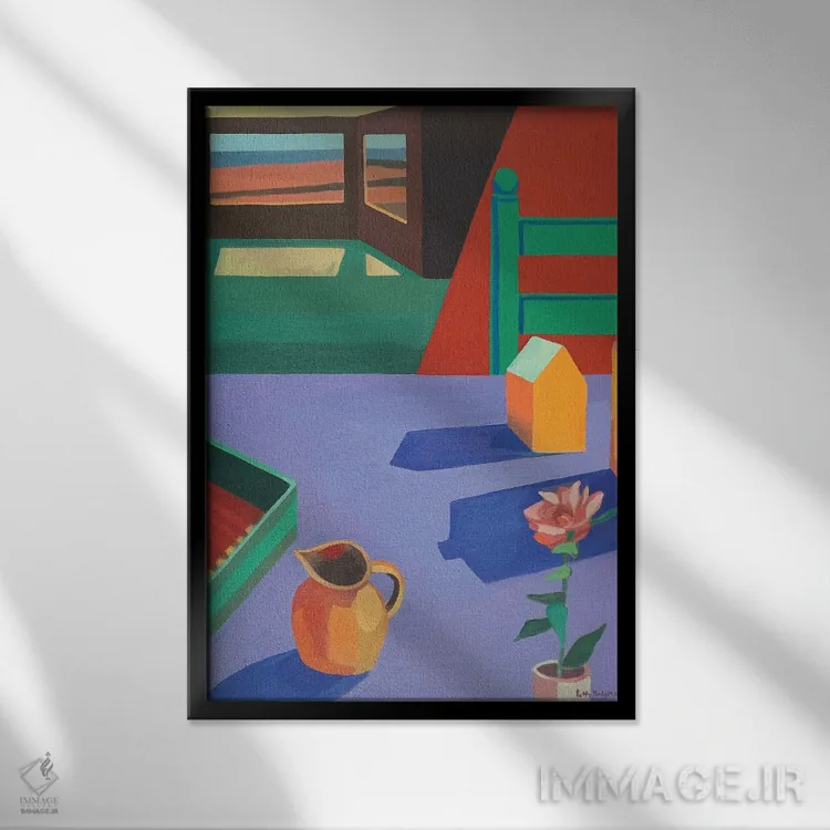 تابلو دکوراتیو لانه پرنده اثر پتی راجرز - نمای قابدار مشکی