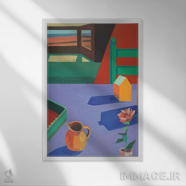 تابلو دکوراتیو لانه پرنده اثر پتی راجرز - نمای قابدار سفید
