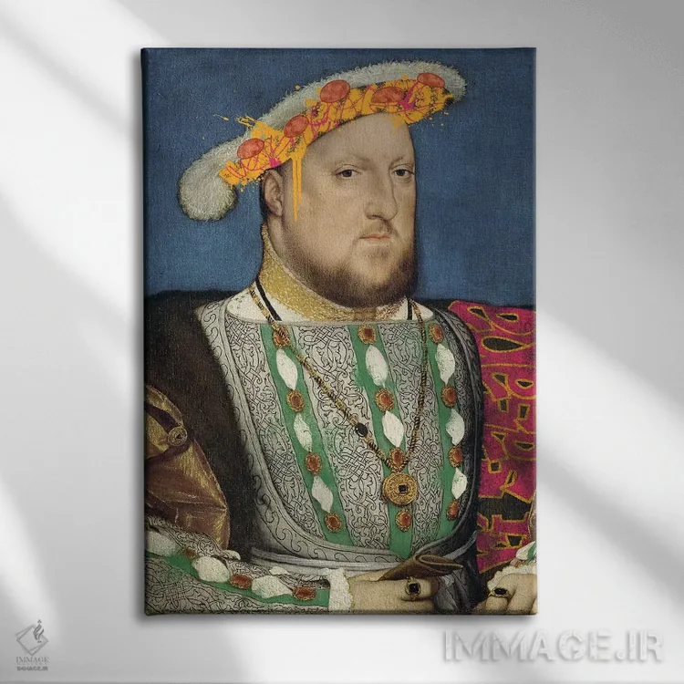 تابلو دکوراتیو پرتره هنری هفتم پادشاه انگلستان - پادشاه انگلستان… اثر فایو بای فایو کالکتیو - نمای روبهرو روی دیوار