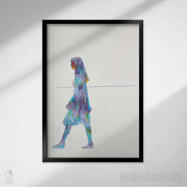 تابلو مینیمال می دانی ترسناک است اثر کریس روبوراس - نمای قابدار مشکی