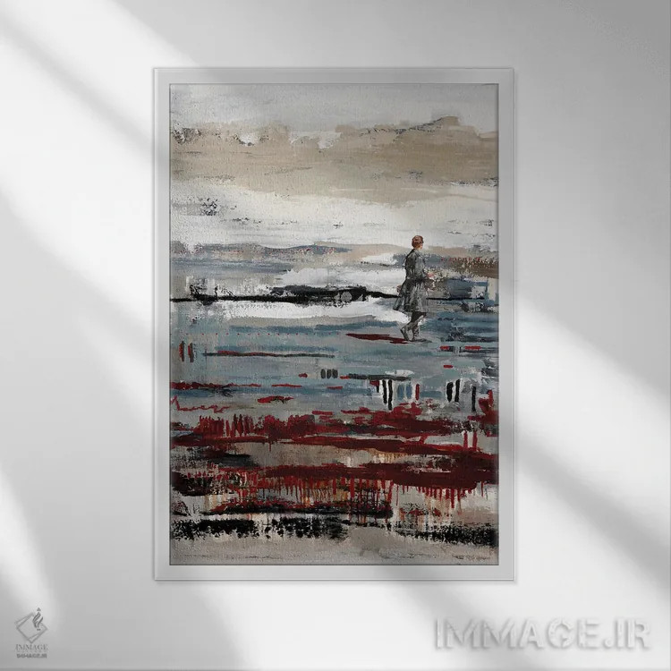 تابلو انتزاعی فراتر از ترس و به سوی آزادی اثر کریس روبوراس - نمای قابدار سفید
