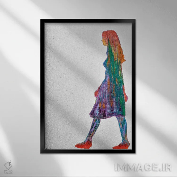تابلو مینیمال کفش های قرمز اثر کریس روبوراس - نمای قابدار مشکی