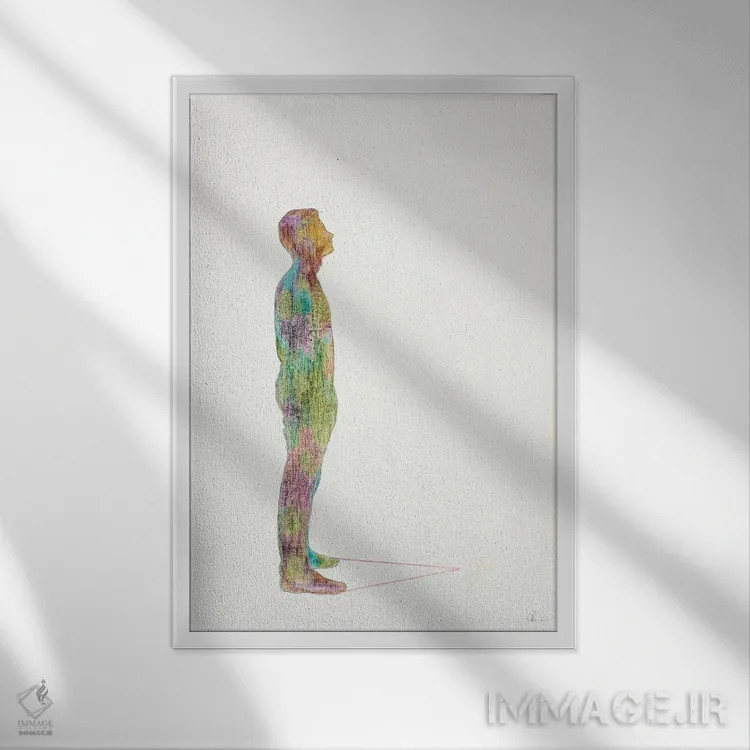 تابلو مینیمال تو فقط فکر می کنی اثر کریس روبوراس - نمای قابدار سفید
