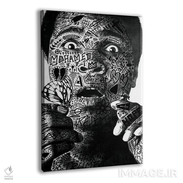 تابلو دکوراتیو محمد علی اثر آر.اس. آرتیست - نمای پرسپکتیو محصول