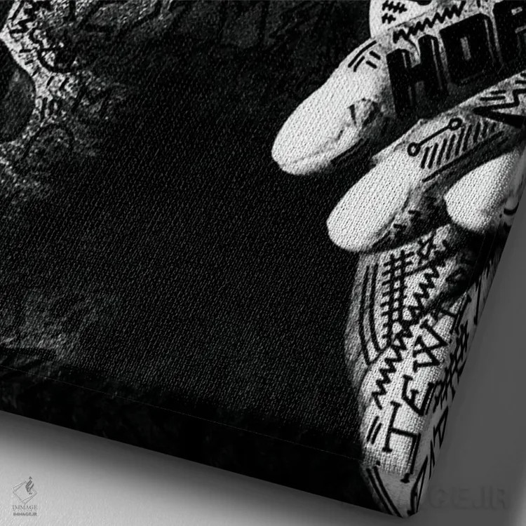 تابلو دکوراتیو محمد علی اثر آر.اس. آرتیست - نمای نزدیک بافت بوم