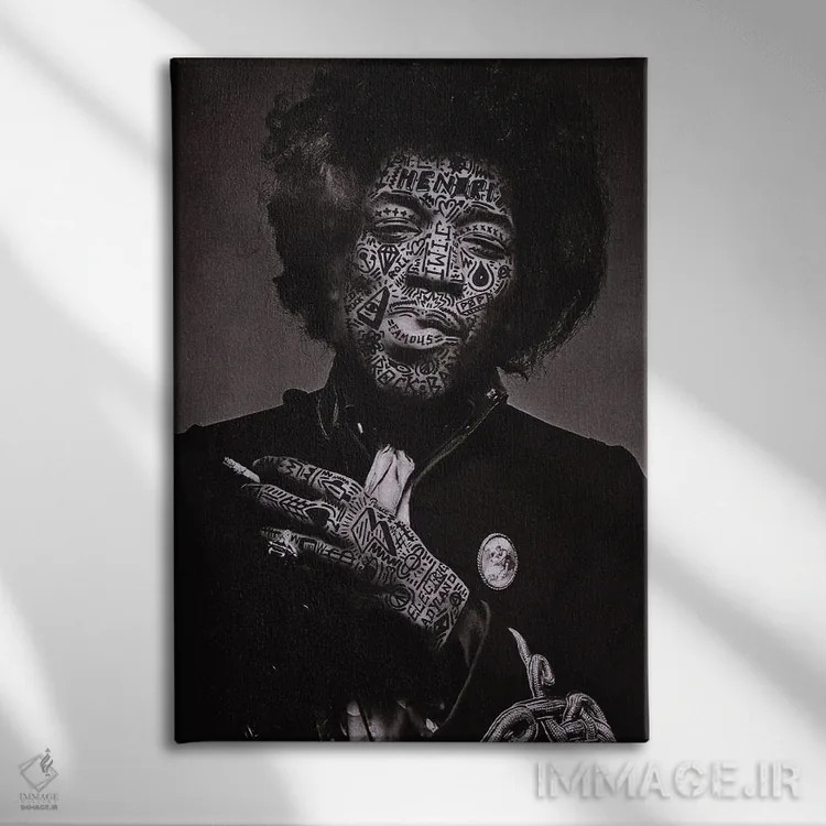 تابلو دکوراتیو جیمی اثر آر.اس. آرتیست - نمای روبهرو روی دیوار