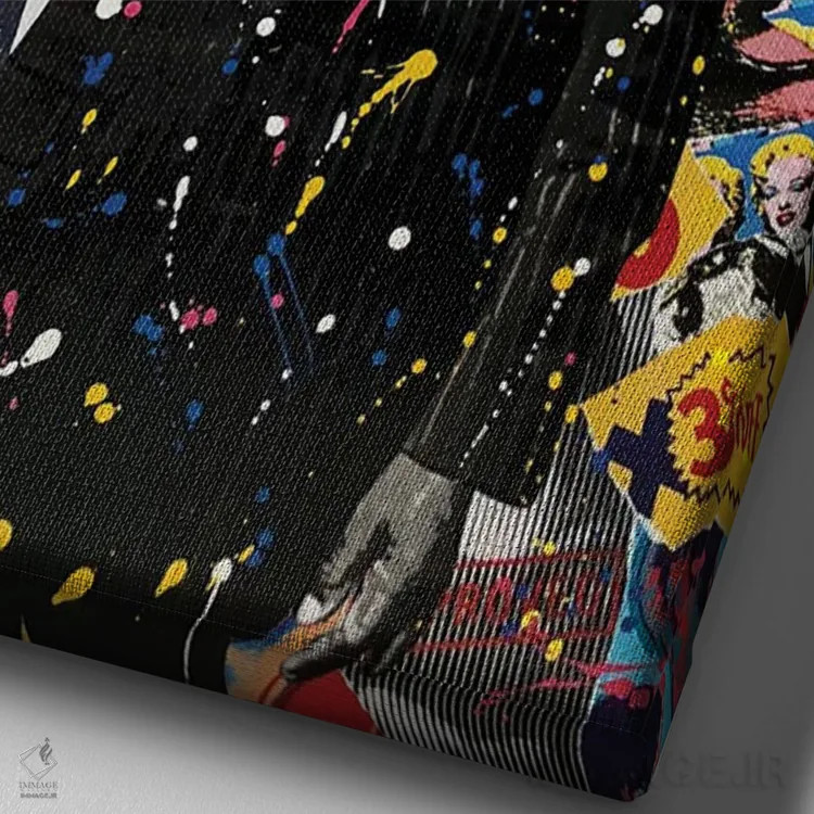 تابلو دکوراتیو نلسون اثر آر.اس. آرتیست - نمای نزدیک بافت بوم