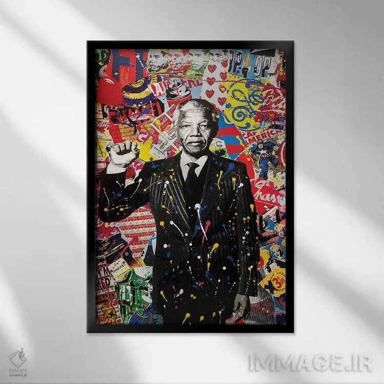 تابلو دکوراتیو نلسون اثر آر.اس. آرتیست - نمای قابدار مشکی