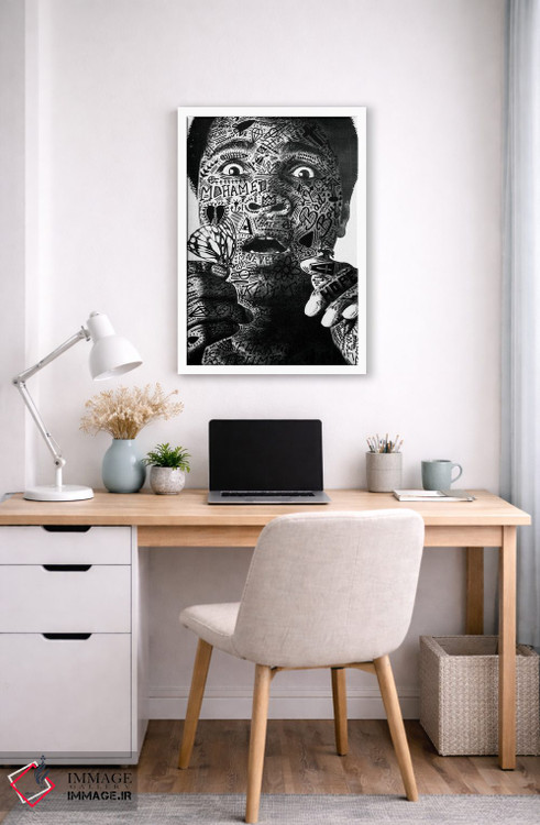 تابلو دکوراتیو محمد علی اثر آر.اس. آرتیست - D4W