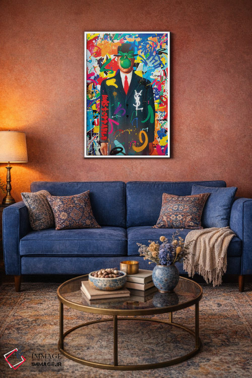 تابلو دکوراتیو گرافیتی ماگریت اثر آر.اس. آرتیست - D4W