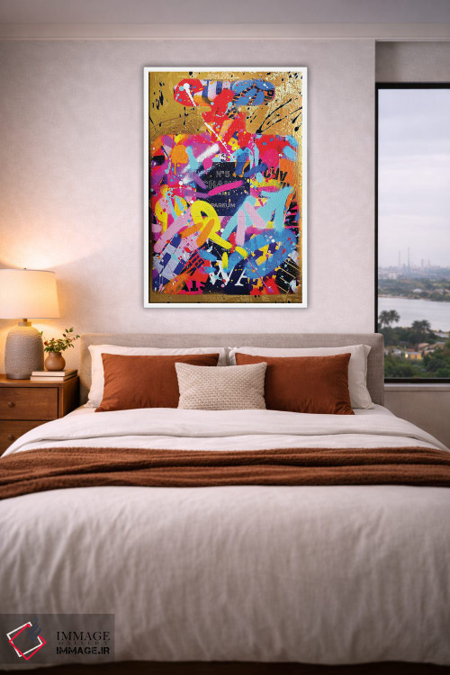 تابلو دکوراتیو عطر طلایی خیابانی اثر آر.اس. آرتیست - D3W