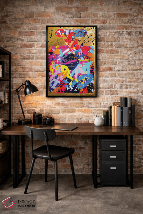 تابلو دکوراتیو عطر طلایی خیابانی اثر آر.اس. آرتیست - D4B