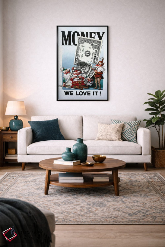 تابلو دکوراتیو We Love It,پول، ما آن را دوست داریم اثر دی. "راستی" راست - D5B