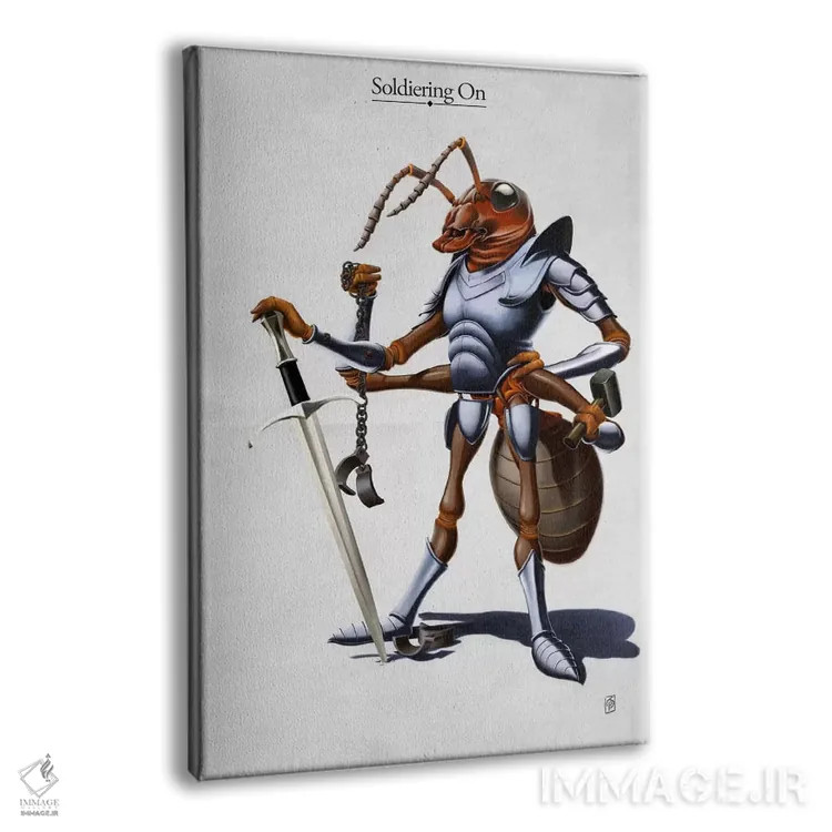 تابلو دکوراتیو سربازی ادامه دارد I اثر راب اسنو - نمای پرسپکتیو محصول