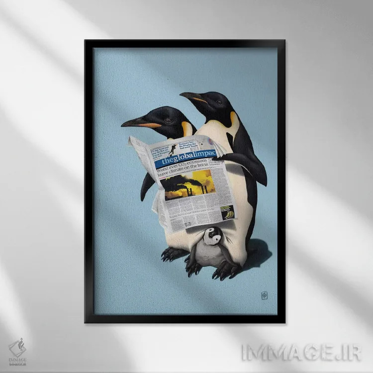 تابلو دکوراتیو خوانده شده در همه جا II اثر راب اسنو - نمای قابدار مشکی