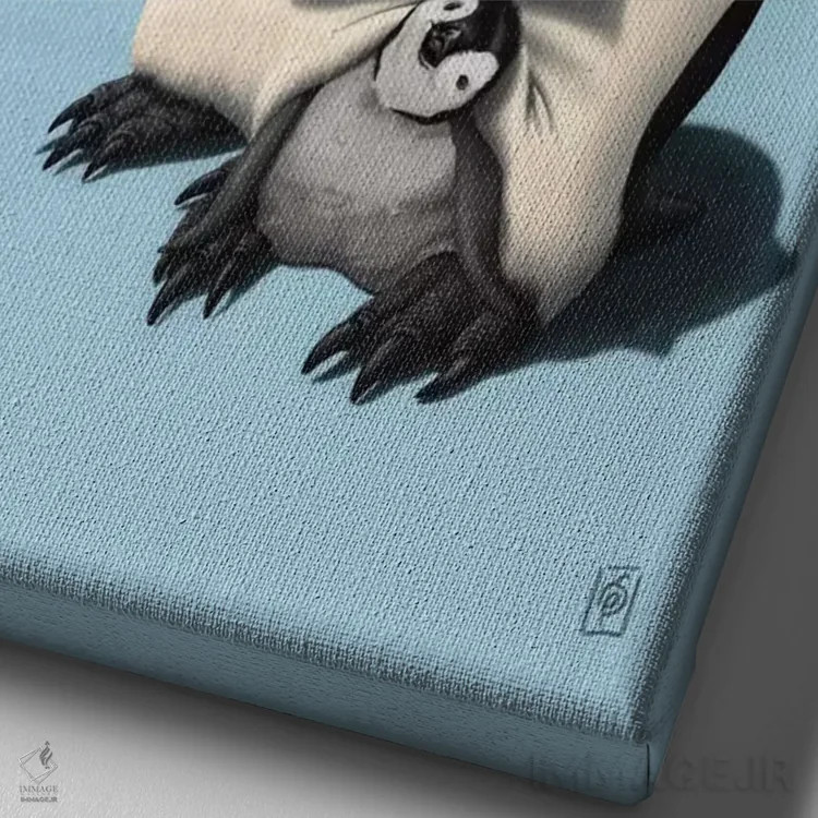 تابلو دکوراتیو خوانده شده در همه جا II اثر راب اسنو - نمای نزدیک بافت بوم