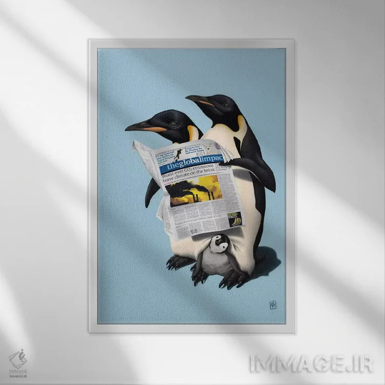 تابلو دکوراتیو خوانده شده در همه جا II اثر راب اسنو - نمای قابدار سفید