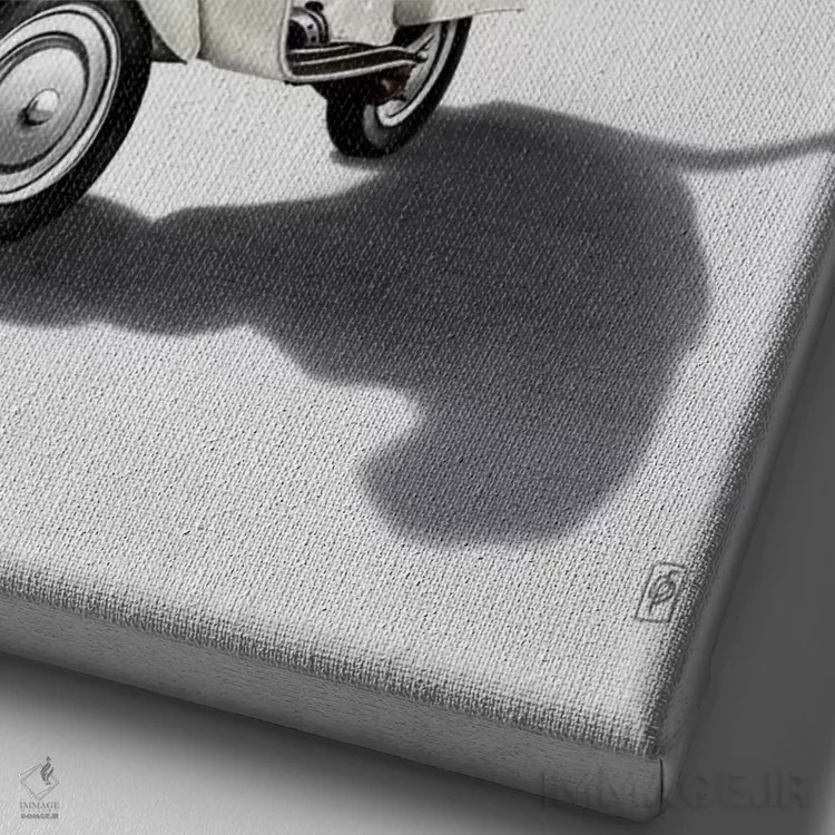 تابلو دکوراتیو غرش! I اثر راب اسنو - نمای نزدیک بافت بوم