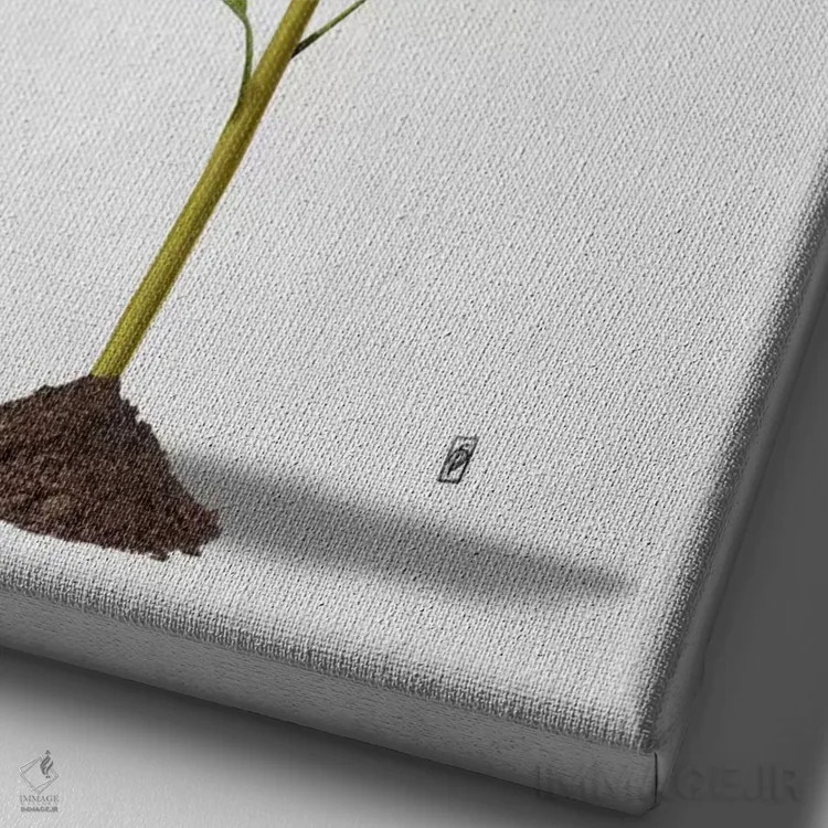 تابلو دکوراتیو کاشته شده I اثر راب اسنو - نمای نزدیک بافت بوم
