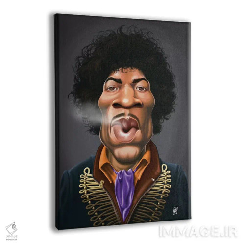تابلو دکوراتیو جیمی هندریکس اثر راب اسنو - نمای پرسپکتیو محصول