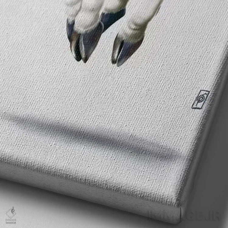 تابلو دکوراتیو گاو مقدس اثر راب اسنو - نمای نزدیک بافت بوم