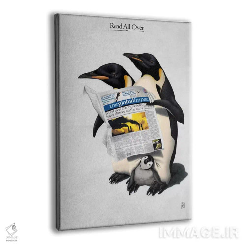 تابلو دکوراتیو همه جا خوانده شده اثر راب اسنو - نمای پرسپکتیو محصول
