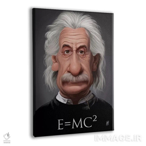 تابلو دکوراتیو آلبرت اینشتین اثر راب اسنو - نمای پرسپکتیو محصول