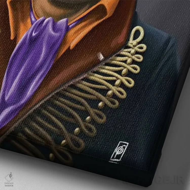 تابلو دکوراتیو جیمی هندریکس اثر راب اسنو - نمای نزدیک بافت بوم