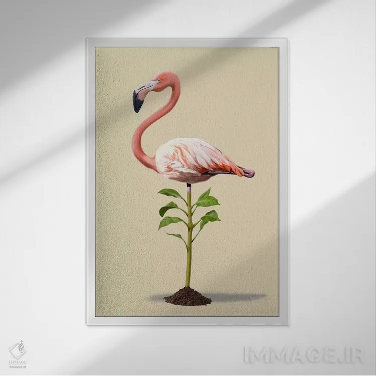 تابلو دکوراتیو کاشته شده III اثر راب اسنو - نمای قابدار سفید