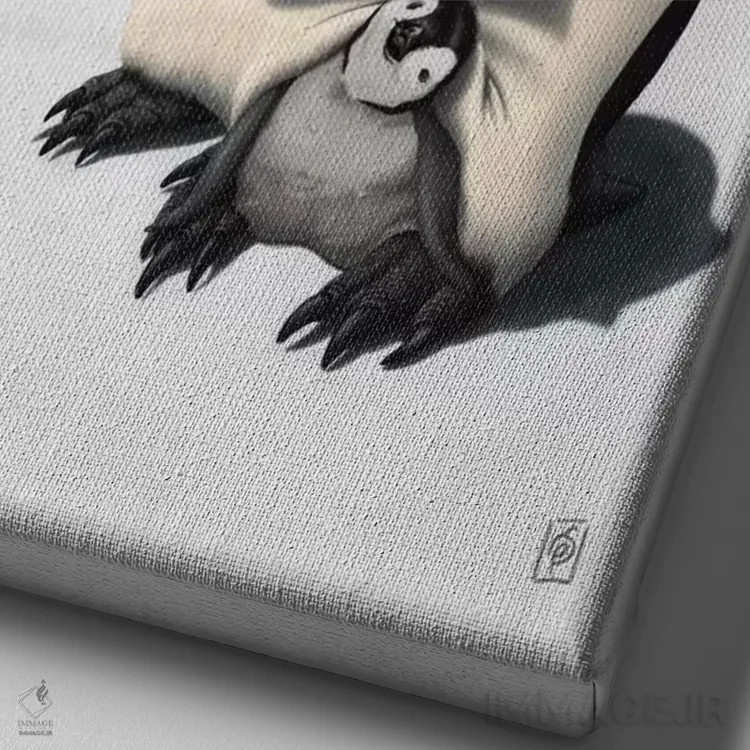 تابلو دکوراتیو همه جا خوانده شده اثر راب اسنو - نمای نزدیک بافت بوم