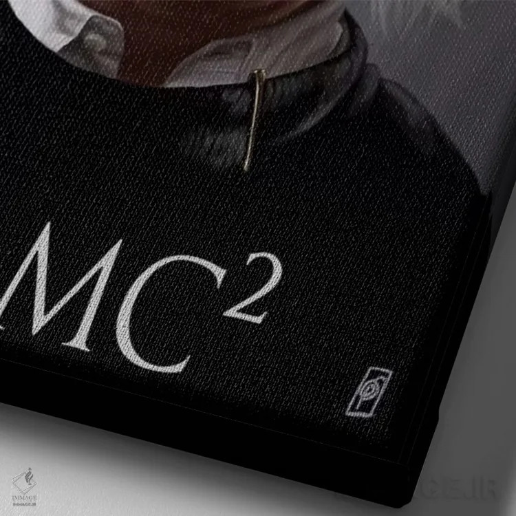 تابلو دکوراتیو آلبرت اینشتین اثر راب اسنو - نمای نزدیک بافت بوم