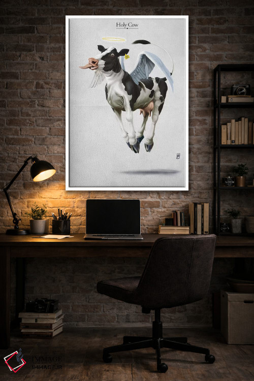 تابلو دکوراتیو گاو مقدس اثر راب اسنو - D2W