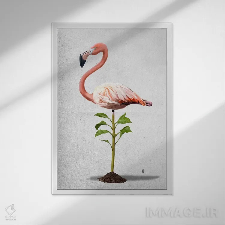 تابلو دکوراتیو کاشته شده II اثر راب اسنو - نمای قابدار سفید