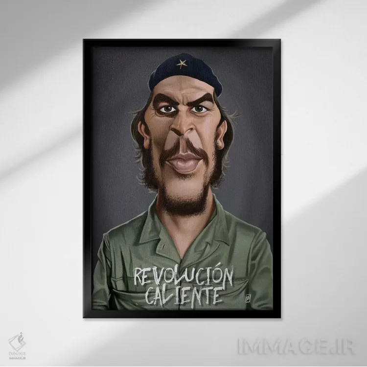 تابلو دکوراتیو چه گوارا اثر راب اسنو - نمای قابدار مشکی