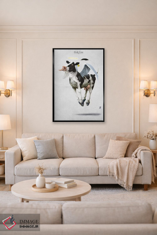 تابلو دکوراتیو گاو مقدس اثر راب اسنو - D4B