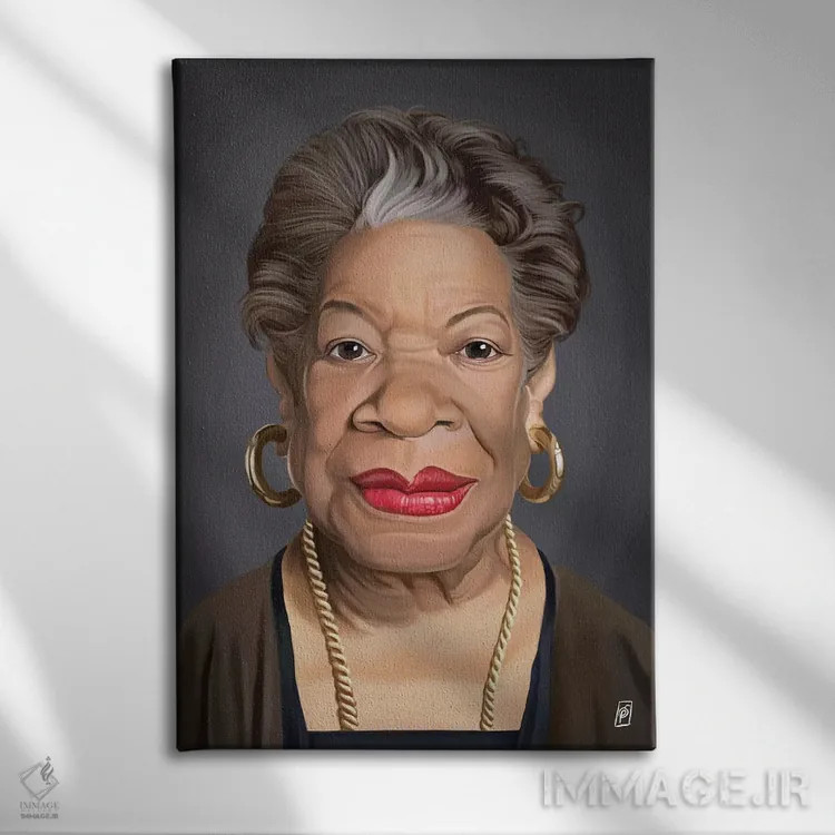 تابلو دکوراتیو مایا آنجلو اثر راب اسنو - نمای روبهرو روی دیوار