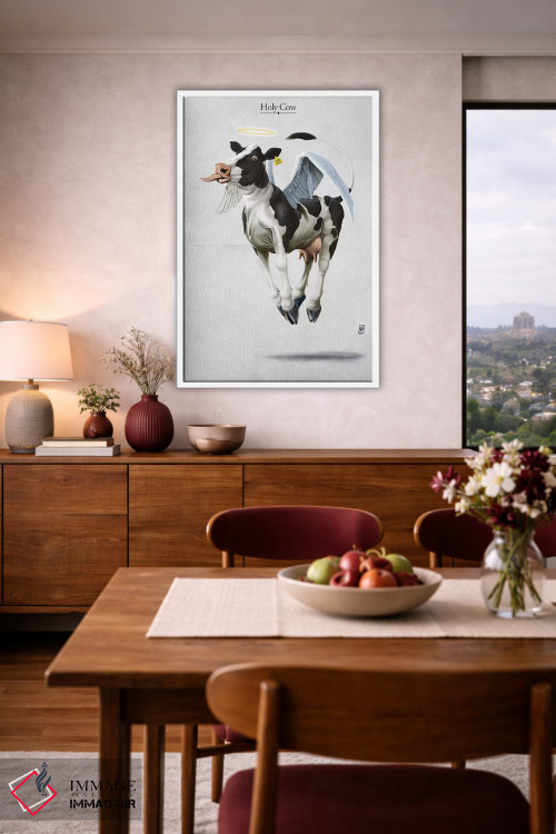 تابلو دکوراتیو گاو مقدس اثر راب اسنو - D3W