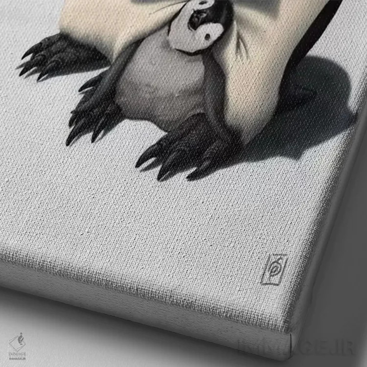 تابلو دکوراتیو همه جا خوانده شده II اثر راب اسنو - نمای نزدیک بافت بوم