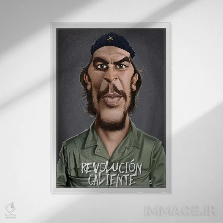 تابلو دکوراتیو چه گوارا اثر راب اسنو - نمای قابدار سفید