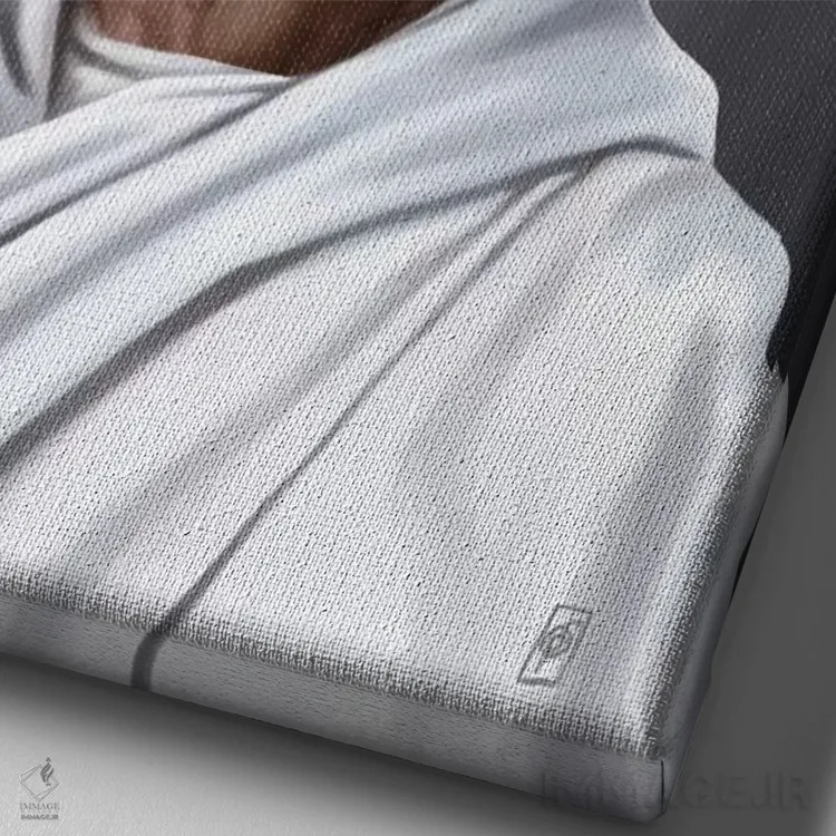 تابلو دکوراتیو مهاتما گاندی اثر راب اسنو - نمای نزدیک بافت بوم