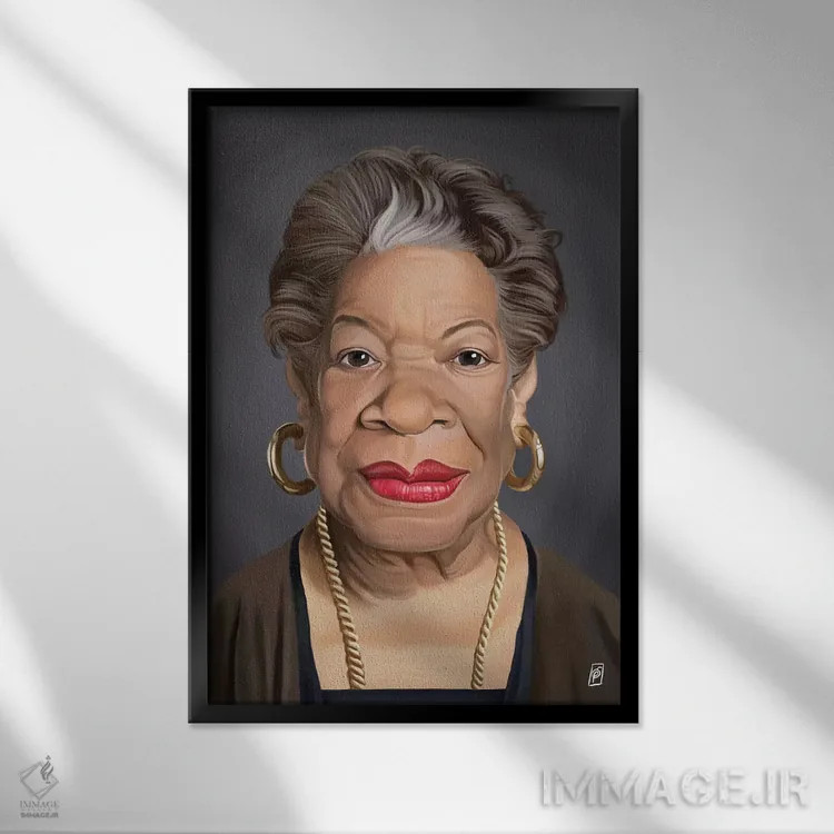 تابلو دکوراتیو مایا آنجلو اثر راب اسنو - نمای قابدار مشکی