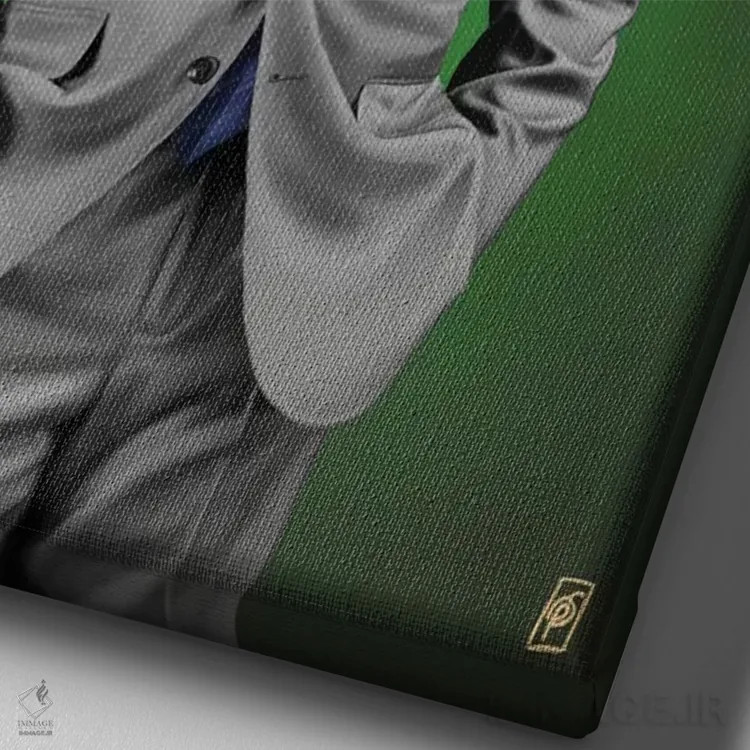 تابلو دکوراتیو گردن اثر راب اسنو - نمای نزدیک بافت بوم