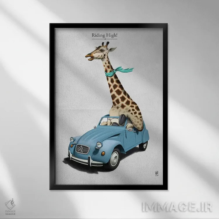 تابلو دکوراتیو در اوج بودن! I اثر راب اسنو - نمای قابدار مشکی