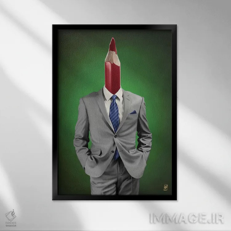 تابلو دکوراتیو گردن اثر راب اسنو - نمای قابدار مشکی