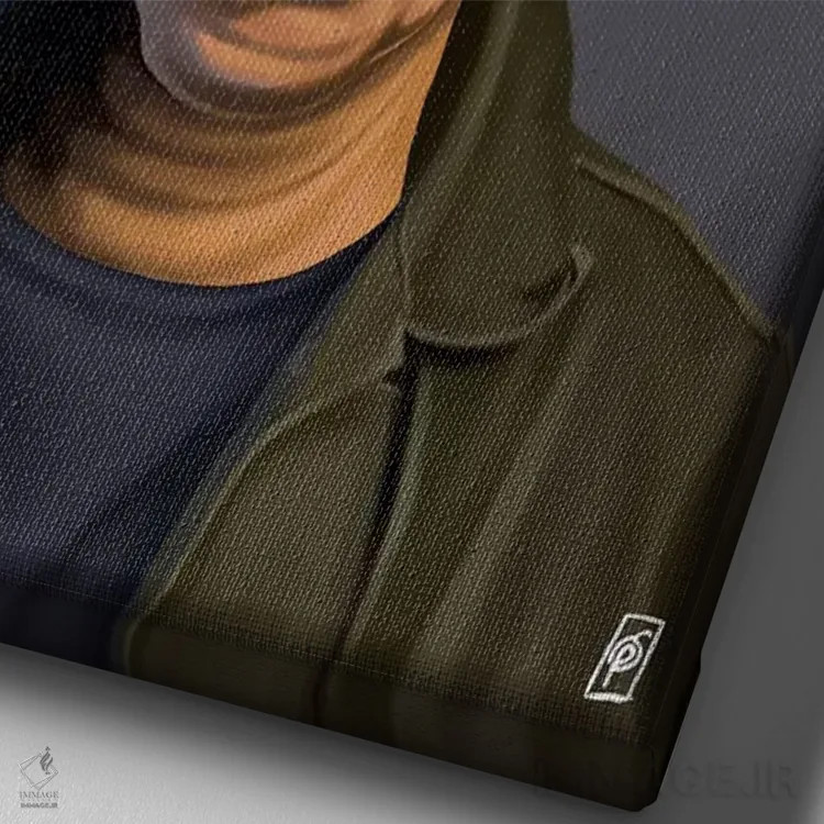 تابلو دکوراتیو تام ویتس اثر راب اسنو - نمای نزدیک بافت بوم