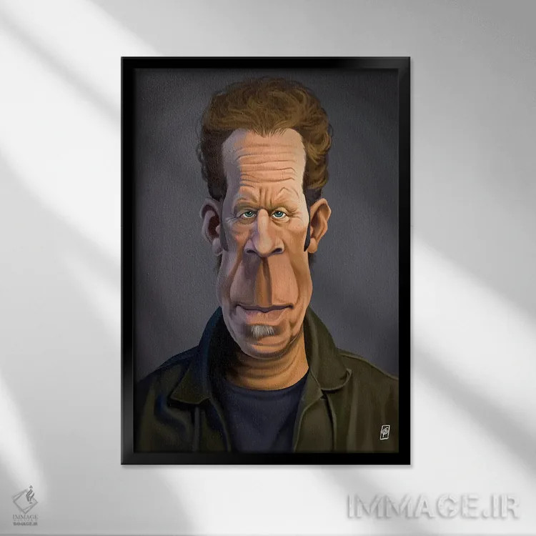 تابلو دکوراتیو تام ویتس اثر راب اسنو - نمای قابدار مشکی