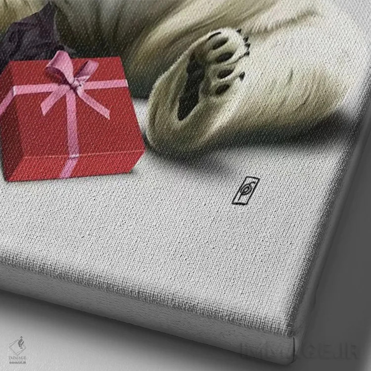 تابلو دکوراتیو باحال I اثر راب اسنو - نمای نزدیک بافت بوم