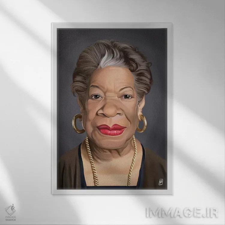 تابلو دکوراتیو مایا آنجلو اثر راب اسنو - نمای قابدار سفید